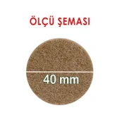 Yapışkanlı Yuvarlak Keçe Masa Sandalye Parke Zemin Ayak Koruyucu Kaydırmaz Keçesi 40 mm (12'Lİ PAKET) thumbnail 2