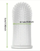 1 Adet - Süper Yumuşak Köpek ve Kedi Parmak Diş Fırçası | Yavru Köpekler ve Küçük Evcil Hayvanlar İçin Nazik Diş Temizleme Aracı | Stoktaki Uygun Renge Göre Gönderilecektir thumbnail 9