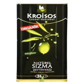 Kroisos Organik Naturel Sızma Zeytinyağı 3 Lt - 1