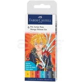 Faber Castell 6 Pitt Artist Pen Manga Shonen Set 167157 thumbnail 1
