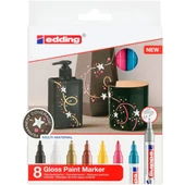 Edding 750 Gloss Paint Marker 8li Set Metalik Renkler - 1