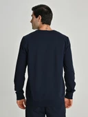 Fenerbahçe Tribün UV Baskılı  Tek Renk Logolu Erkek Sweatshirt - 6