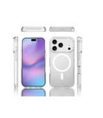 İphone 17 Uyumlu Kılıf Magsafe Wireless Kablosuz Şarj Destekli Sert Şeffaf Darbe Emici Kapak thumbnail 2