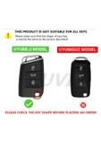 YıldızTuning Skoda Karoq Şeffaf-Füme Anahtar Kılıfı - 4
