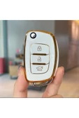 YıldızTuning Hyundai I10 Sustalı Anahtar Kılıfı Beyaz-Gold thumbnail 1