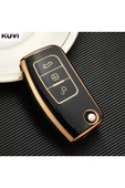 YıldızTuning Ford Fiesta Anahtar Kılıfı Siyah-Gold thumbnail 1