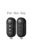 YıldızTuning Fiat Punto Anahtar Kılıfı Siyah Silver thumbnail 4