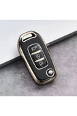 YıldızTuning Renault Kaleos Sustalı Anahtar Kılıfı Siyah-Gold thumbnail 2