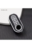 YıldızTuning Fiat Doblo Anahtar Kılıfı Siyah Silver 2010+ thumbnail 2