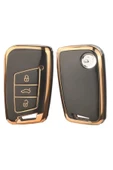YıldızTuning Seat Tarraco Siyah-Gold Anahtar Kılıfı - 1