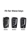 YıldızTuning Toyota Corolla Auris Avensis Yaris RAV4 Hilux Şeffaf-Füme Anahtar Kılıfı thumbnail 2
