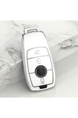 YıldızTuning Mercedes Benz W222 Anahtar Kılıfı Beyaz Gümüş Renk thumbnail 1