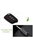 YıldızTuning Seat Leon 2013-2020 Silikon Anahtar Kılıfı Kırmızı Çizgili Kılıf Anahtar - 3