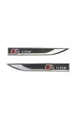 Universal Sline Çamurluk Logosu Arması Siyah-Krom - 1