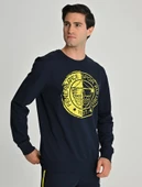Fenerbahçe Tribün Lazer Baskılı Tek Renk Logolu Erkek Sweatshirt - 4
