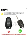 YıldızTuning Peugeot 2008 Sustalı Gold Anahtar Kılıfı Beyaz Renk - 2