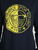 Fenerbahçe Tribün Lazer Baskılı Tek Renk Logolu Erkek Sweatshirt - 5