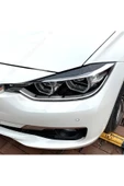 YıldızTuning Bmw F30 Far Üstü Kaşı Piano Black Kaplama 2012-2018 - 2