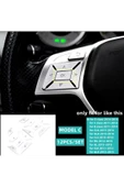 YıldızTuning Mercedes A Serisi W176 Direksiyon Tuş Kaplaması Gümüş 2012-2014 - 3