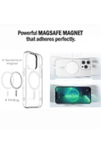 İphone 17Pro Uyumlu Kılıf Magsafe Wireless Kablosuz Şarj Destekli Sert Şeffaf Darbe Emici Kapak thumbnail 3