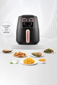 Karaca Air Pro Cook Xl 2 In 1 Konuşan Airfryer Rosegold 4 Kişilik thumbnail 2