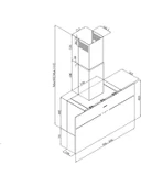 3364 Lınk Flat Gri Cam Duvar Tipi Davlumbaz 60 cm - 3