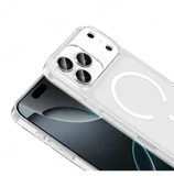 İphone 17Promax Uyumlu Kılıf Magsafe Wireless Kablosuz Şarj Destekli Sert Şeffaf Darbe Emici Kapak thumbnail 7