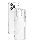 İphone 17Promax Uyumlu Kılıf Magsafe Wireless Kablosuz Şarj Destekli Sert Şeffaf Darbe Emici Kapak thumbnail 10