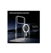 İphone 17Promax Uyumlu Kılıf Magsafe Wireless Kablosuz Şarj Destekli Sert Şeffaf Darbe Emici Kapak thumbnail 6