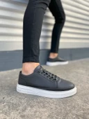 JY0535 Prime Bağcıklı Cilt Erkek Günlük Sneaker Ayakkabı CBT - Siyah - 1
