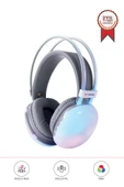 Torima HD-40 Beyaz Kablosuz RGB Işıklı Kulak Üstü Bluetooth Kulaklık thumbnail 1