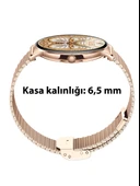 Logia Ultra Thin Femme 48mm Çelik Kasa Metal Kordon Akıllı Saat - 10