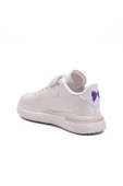 Aspor Beyaz Rugan Simli Cırtlı Kız Çocuk Spor Ayakkabı thumbnail 4