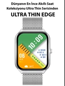Logia Ultra Thin Edge 48mm Çelik Kasa Metal Kordon Akıllı Saat - 3