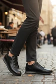 Fosco Siyah Floter Hakiki Deri Erkek Casual Ayakkabı - 3