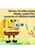 Sünger Bob Tasarımlı Yeni Nesil Çocuk Dijital Mini Fotoğraf Makinesi Çift Kamera 20 MP - 4