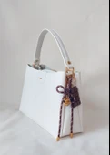 25AA266 Model Sarach Marka Beyaz Renk El ve Omuz Çantası - 2