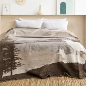 Schafer Home Deer Çift Kişlik Battaniye 200x220 Cm 1 Parça-Kahverengi - 1