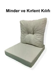 adımshops 1 Adet Bahçe Balkon Mobilyası Minderi Kılıfı (1 ADET MİNDER, 1 ADET KIRLENT Yanlızca Kılıf Gönderile - 1