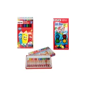 Kuru Boya Pastel Boya Sulu Boya 3'lü Boyama Seti - 1