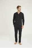 Kocabey 9267 Erkek V.Yaka Boydan Düğmeli Pijama Takım - 1