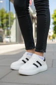 Aspor Beyaz Siyah Yüksek Taban Bağcıklı Unisex Sneaker thumbnail 3