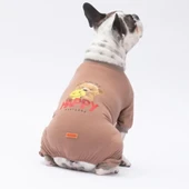 Pawstar Happy Teddy Küçük Irk Köpek Penye Tulum Pijama - 1