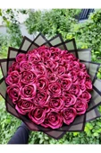 BUKET DÜNYASI SATEN KURDELE 4 CM BORDO RENK 10 METRE - SÜSLEME, SOLMAYAN GÜL - 2