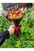 BUKET DÜNYASI 7 Li Solmayan Gül Buketi Dışı Siyah Galatasaray - 2