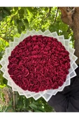BUKET DÜNYASI SATEN KURDELE 4 CM BORDO RENK 10 METRE - SÜSLEME, SOLMAYAN GÜL - 3