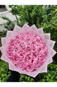 BUKET DÜNYASI SATEN KURDELE 4 CM PEMBE RENK 10 METRE SÜSLEME, SOLMAYAN GÜL - 2