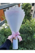 BUKET DÜNYASI 41 Li Led Işıklı Solmayan Gül Buketi Pembe Gül Dışı Beyaz Isteme, Söz, Nişan, Mezuniyet Için Ideal - 2