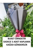 BUKET DÜNYASI 5 ADET SİYAH KAPLAMA KAĞIDI SADECE 5 ADET PAKETLEME JELATİN KAĞIDIDIR. BUKET ÖRNEKTİR - 5