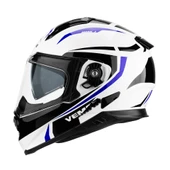 VEMAR ZEPHIR KAPALI KASK BEYAZ MAVİ - 1